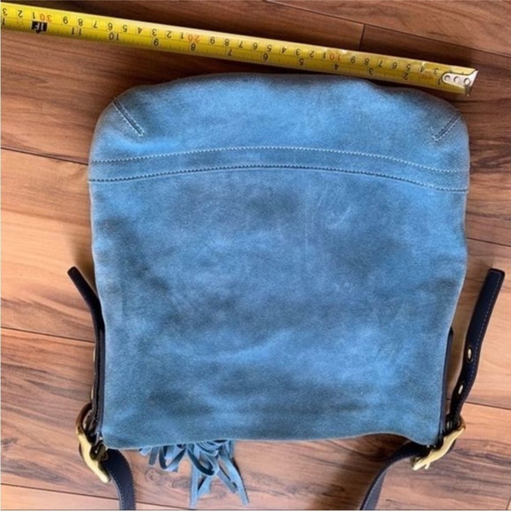 Coach retro cross body Stylish Blue Leather Shoulder Bag - Picture 2 of 10